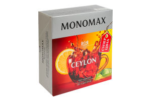 Чай черный цейлонский байховый мелкий Ceylon Monomax в/с к/у 100х1.5г