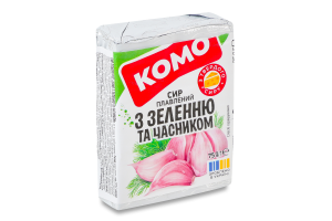 Сир плавлений 35% З зеленню та часником Комо м/у 75г