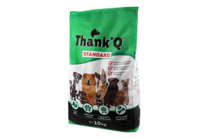 Корм сухой полнорационный для собак средней активности со вкусом говядины Standard ThankQ м/у 10кг