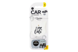 Ароматизатор Aroma Car Я люблю котів білий