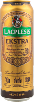 Пиво 0.568л 5.2% светлое пастеризованное Ekstra Lacplesis ж/б