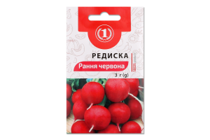 Насіння Редиска Ранній червоний 3г ТМ "1"