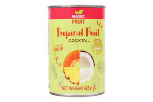 Коктейль в легком сиропе Tropical fruits Magic Fruit ж/б 425г