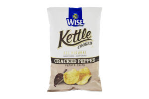 Wise Kettle Cooked Potato Chips Cracked Pepper