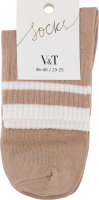 Шкарпетки жіночі Прага бежеві комфорт р.23-25 V&T