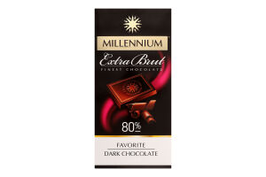 Шоколад 80% чорний Extra Brut Favorite Millennium к/у 100г