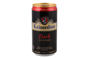 Пиво 0.25л 4.7% темне фільтроване пастеризоване Lager Dark Kaiserdom з/б