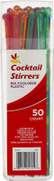 Ahold Cocktail Stirrers Multicolored Plastic - 50 CT