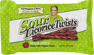 Newman's Own Sour Licorice Twists Sour Apple