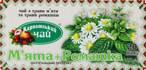 Чай Мята + Ромашка Карпатський чай к/у 20шт