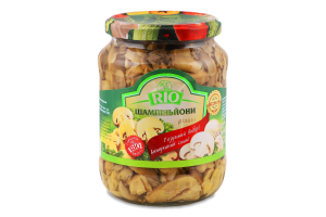 Шампіньйони натуральні різані Rio с/б 690г
