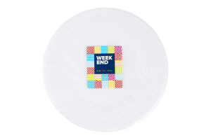 Тарілка паперова 18см Weekend 25шт