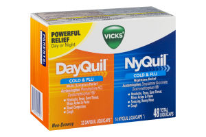Vicks DayQuil/NyQuil Cold & Flu Liquicaps - 48 CT