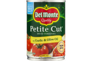 Del Monte Petite Cut Diced Tomatoes Garlic & Olive Oil
