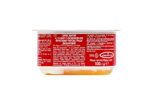 Творожок 4.2% взбитый с наполнителем фруктовым двухслойный Персик-груша Чудо ст 100г