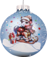 Прикраса ялинк Кристон Куля Символ року скло 80мм