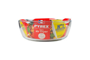 Форма скляна кругла 2.3л 26x23х8см №208В100/7948 Air fryer Pyrex 1шт