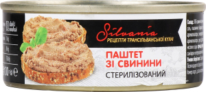 Паштет Silvania из свинины ж/б