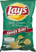 Lay's Potato Chips Sour Cream & Onion Family Size