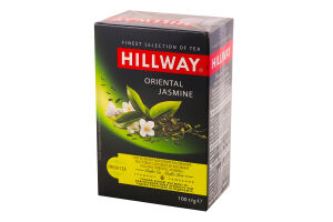 Чай зеленый байховый листовой с ароматом жасмина Oriental Jasmine Hillway в/с к/у 100г