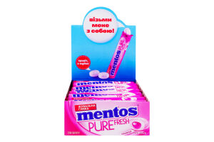 Гумка жувальна Тутті-фрутті Pure fresh Mentos м/у 15.75г