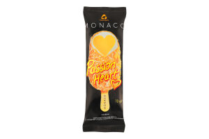 Морозиво зі смаком кокоса з сорбетом з манго в кондитерській глазурі Passion heart Monaco Three bears м/у 70г