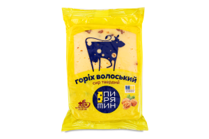 Сир 50% твердий Горіх волоський Пирятин м/у 160г