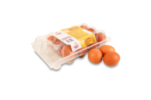 Яйця курячі столові вищої категорії Кошик Життя п/у 15шт