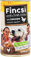 Корм д/собак з смаком птиці 1240г ж/б Фінчі