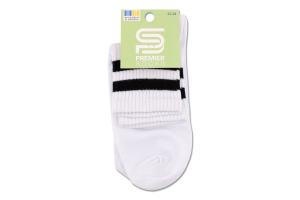 Шкарпетки Premier socks вис спорт смуж білі р22-24