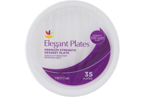 Ahold Elegant Plates Premium Strength Dessert Plate 7 IN - 35 CT