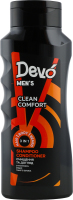 Шампунь-кондиціонер 3в1 Clean comfort 400мл Devo Men's