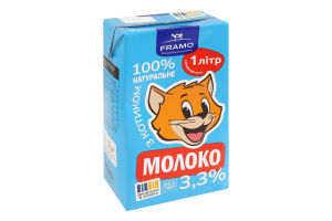 Молоко 3.3% ультрапастеризованное Framo т/п 1000г