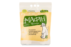 Наполнитель гигиенический мелкий Премиум Мафін 4кг