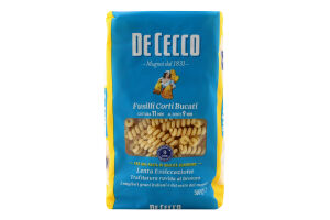 Вироби макаронні з твердих сортів пшениці Fusilli corti bucati De Cecco м/у 500г