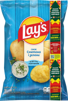 Чипсы картофельные Сметана и зелень Lay's м/у 60г