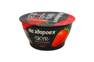 Йогурт 1% високобілковий по-ісландськи з фруктовим наповнювачем Полуниця Skyr На здоров'я ст 150г