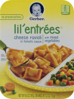 Gerber Lil' Entrees Cheese Ravioli in Tomato Sauce with Mixed Vegetables