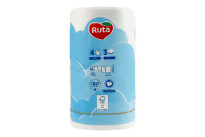 Бумага туалетная 3-х слойная 150 листов Pure white Golden line Ruta 4шт