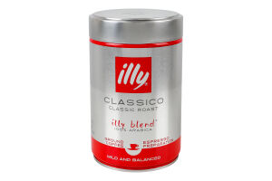 Кофе жареный молотый Сlassico Illy ж/б 250г
