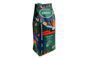 Кофе натуральный жареный в зернах Ethiopia Sidamo Gemini в/с м/у 1кг