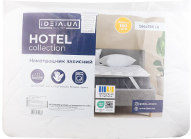 Наматрасник с резинками по углам белый 160х200см №233379 Classic Hotel collection Ideia 1шт