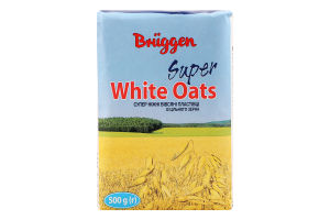 Хлопья овсяные из цельного зерна White oats Super Bruggen м/у 500г