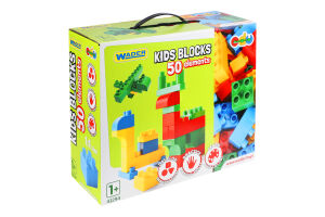 Конструктор для дітей від 1року №41294 Kids blocks Wader 50ел