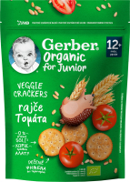 Крекеры пшеничные для детей от 12мес с томатами Organic Gerber д/п 100г