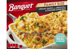 Banquet Creamy Sauce with Broccoli & Chicken Over Rice Family Size