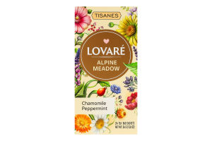 Бленд чаю трав'яного з плодами та квітами Альпійський луг Lovare к/у 24х1.5г