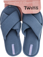 Капці відкриті домашні жіночі Twins №5569 36-37 синій