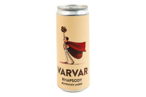 Пиво 0.33л 5% светлое нефильтрованное непастеризованное Rhapsody Varvar ж/б