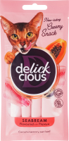 Корм додатковий для котів Дорада з додаванням папаї Кремові ласощі Delickcious м/у 4х0.015кг
